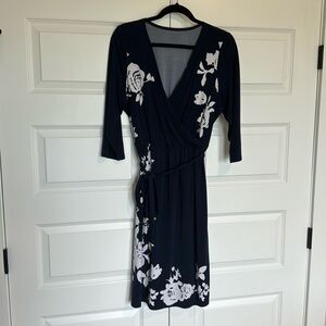 Charter Club 0X wrap dress with tie belt